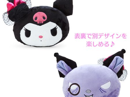 Japan Sanrio -  Kuromi Delusion Old Lady Design Series  x Kuromi & Baku Reversible Cushion Hot on Sale