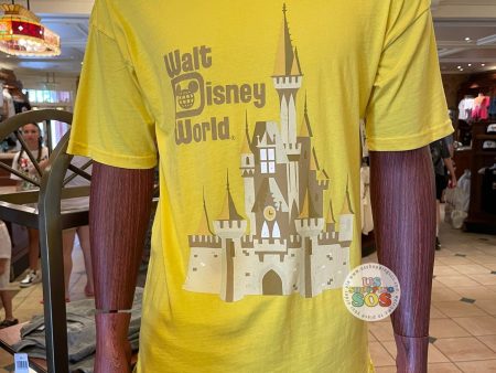 WDW - “Walt Disnsy World” Sleeping Beauty Castle Yellow Graphic Tee (Adult) Online Hot Sale