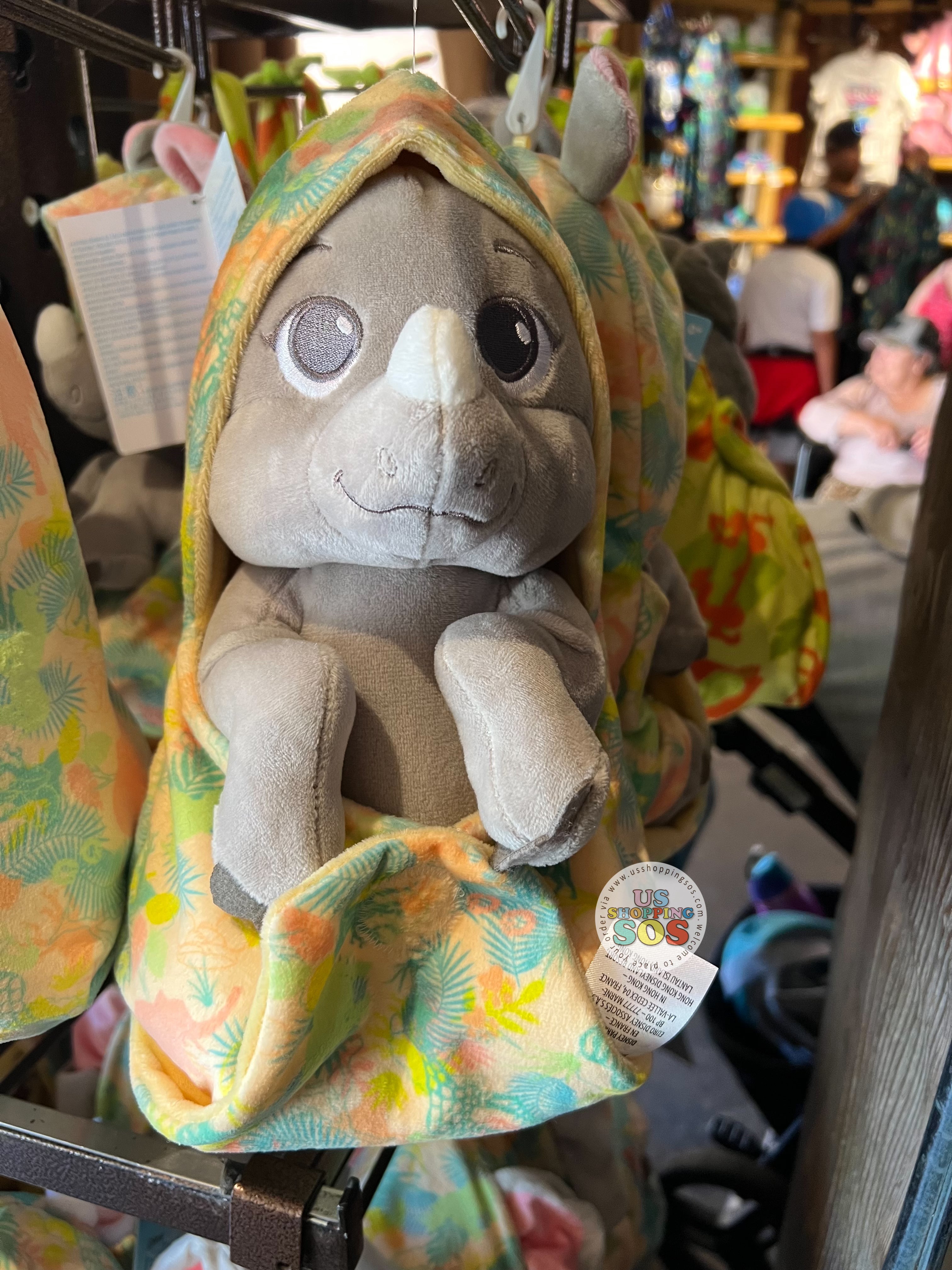 DLR WDW - Disney Babies in Hooded Blanket Plush Toy - Rhinoceros Online Sale