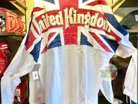 WDW - Epcot World Showcase United Kingdom - Spirit Jersey “United Kingdom” Union Flag White Pullover (Adult) Supply