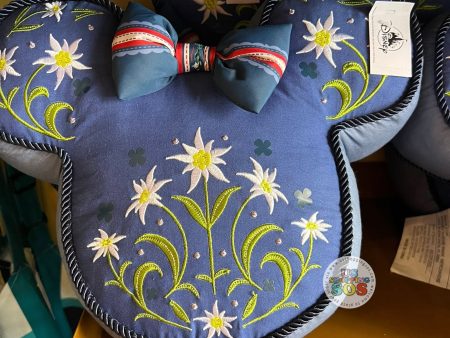 WDW - Epcot World Showcase Germany - Minnie Edelweiss Icon Cushion Pillow For Sale