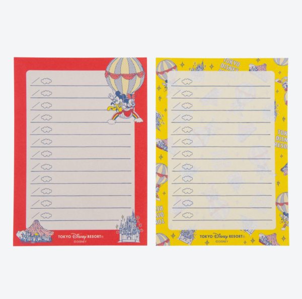 TDR - Mickey & Minnie Mouse Retro and cute! Balloon-themed x Note Pad  Memo Pad Online now