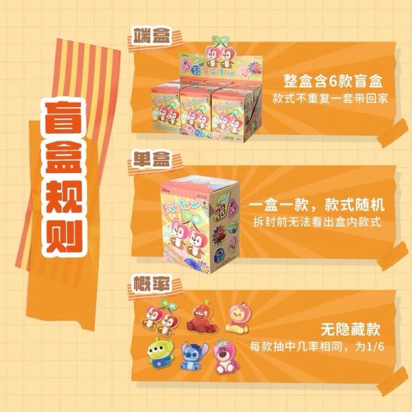 China Disney Collaboration - Random Secret Figure Box x Fruit Theme (Pre Order, Ship out date will be in the middle of Nov) Online Sale