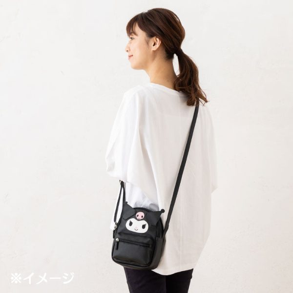 Japan Sanrio - Kuromi Face Shaped Shoulder Bag Online