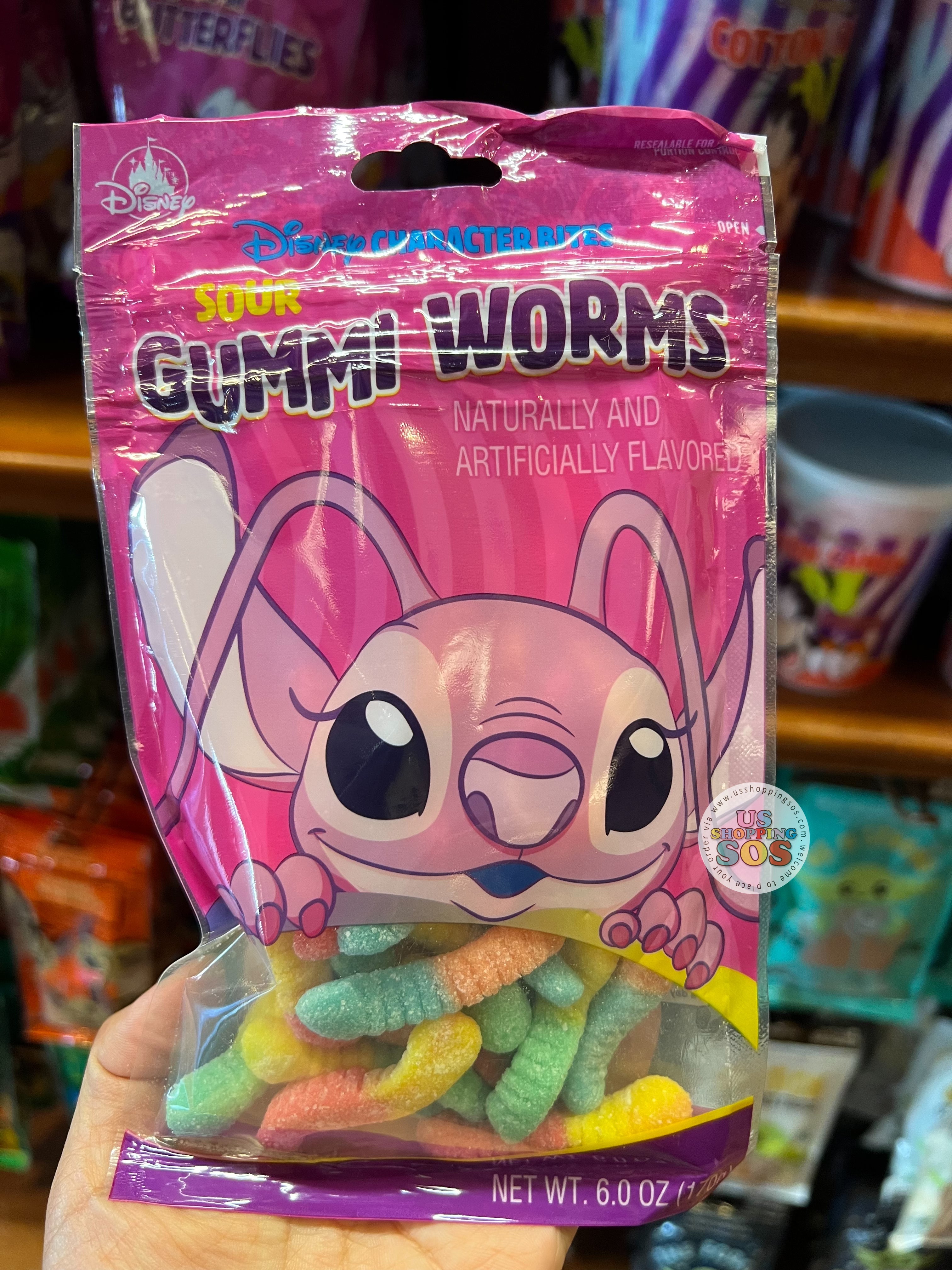 DLR - Disney Character Bites - Angel Sour Gummi Worms Cheap