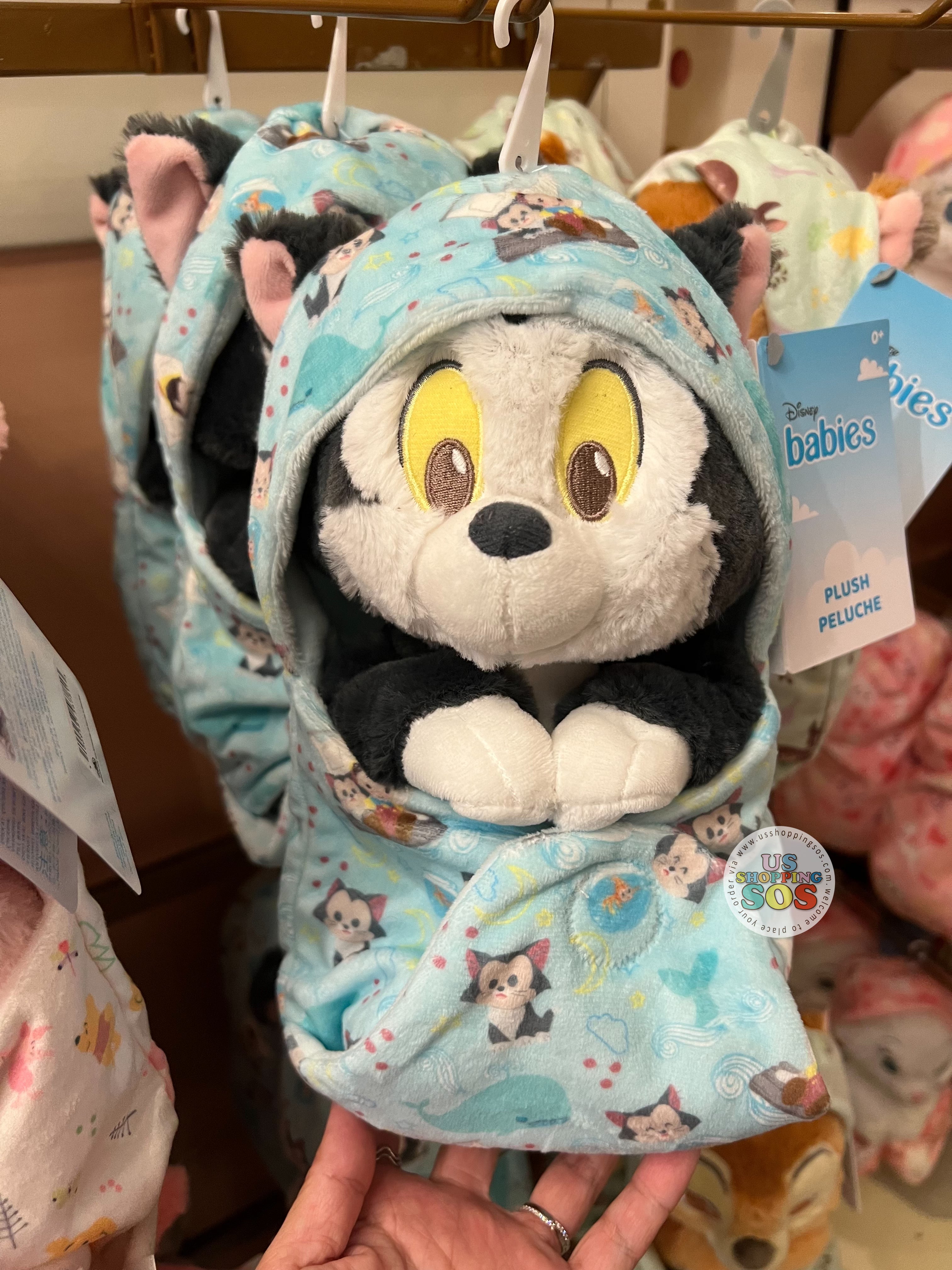 DLR WDW - Disney Babies in Hooded Blanket Plush Toy - Figaro For Discount