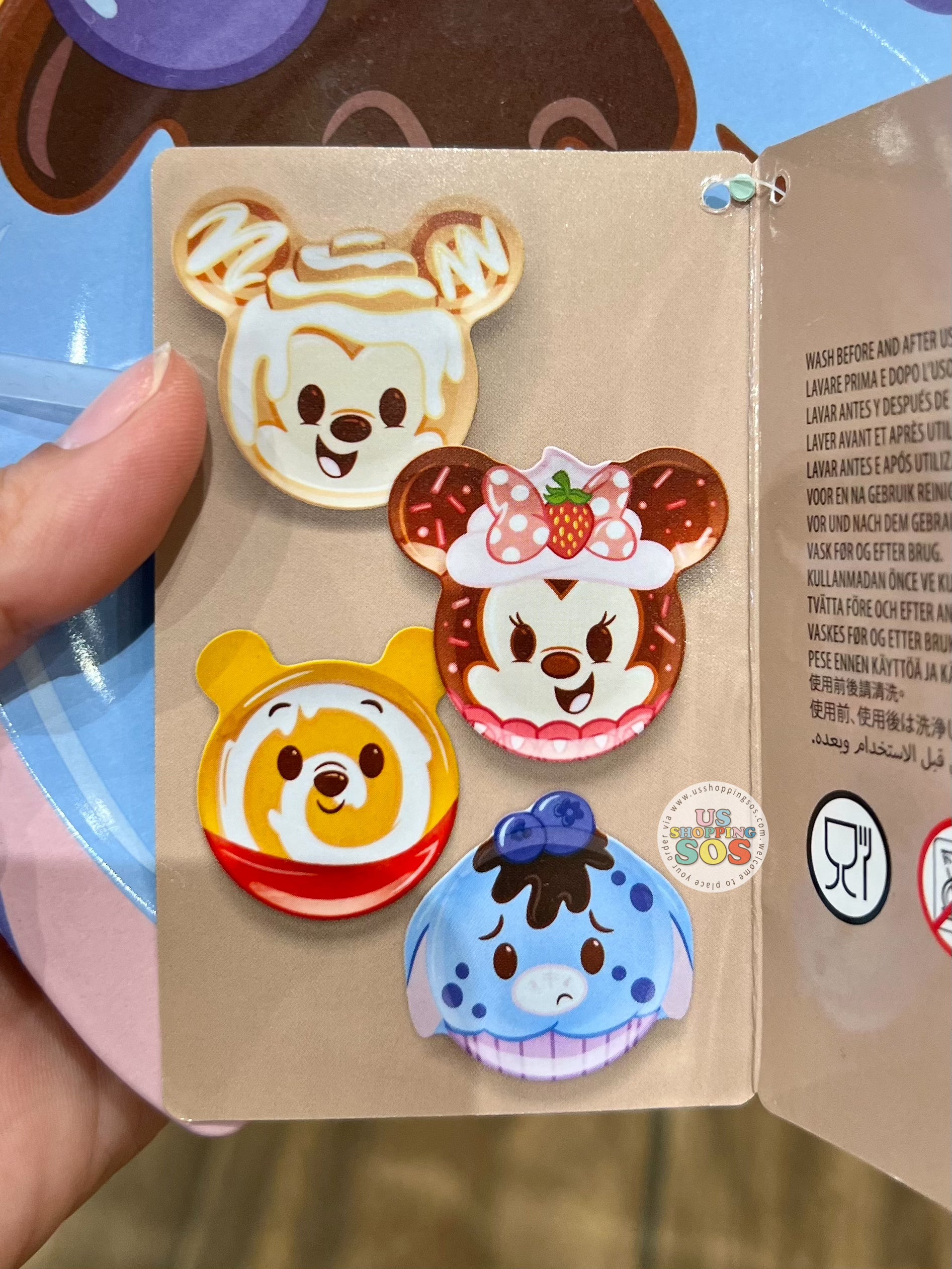 DLR WDW - Munchlings Mealtime Plate of 4 - Mickey, Minnie, Pooh & Eeyore Online Hot Sale