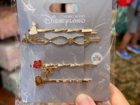 HKDL - Beauty and the Beast Hair Clips of 4 Set For Discount