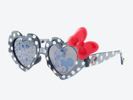 TDR - Minnie Heart-Shape Polka Dot Fashion Sunglasses For Cheap