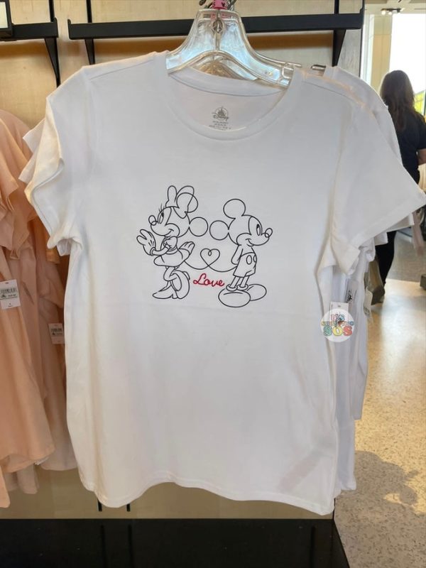 DLR WDW - Mickey & Minnie “Love” White T-shirt (Adult) Online now